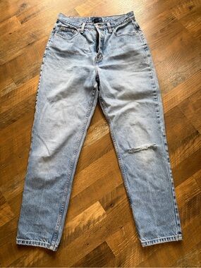 Ann Taylor Light Blue Boyfriend Jeans with Knee Distress
